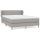 vidaXL Boxspringbett mit Matratze Hellgrau 140x200 cm Stoff