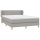 vidaXL Boxspringbett mit Matratze Hellgrau 140x200 cm Stoff