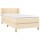 vidaXL Boxspringbett mit Matratze Creme 100x200 cm Stoff