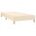 vidaXL Boxspringbett mit Matratze Creme 100x200 cm Stoff