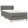 vidaXL Boxspringbett mit Matratze Dunkelgrau 100x200 cm Stoff