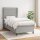 vidaXL Boxspringbett mit Matratze Hellgrau 100x200 cm Stoff