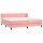 vidaXL Boxspringbett mit Matratze Rosa 200x200 cm Samt