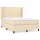 vidaXL Boxspringbett mit Matratze Creme 140x200 cm Stoff