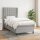 vidaXL Boxspringbett mit Matratze Hellgrau 90x200 cm Stoff