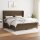 vidaXL Boxspringbett mit Matratze Dunkelbraun 180x200 cm Stoff