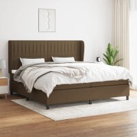 vidaXL Boxspringbett mit Matratze Dunkelbraun 200x200 cm Stoff