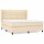 vidaXL Boxspringbett mit Matratze Creme 180x200 cm Stoff