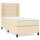 vidaXL Boxspringbett mit Matratze Creme 80x200 cm Stoff