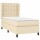 vidaXL Boxspringbett mit Matratze Creme 80x200 cm Stoff