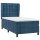 vidaXL Boxspringbett mit Matratze Dunkelblau 90x190 cm Samt