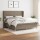 vidaXL Boxspringbett mit Matratze Taupe 180x200 cm Stoff