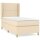 vidaXL Boxspringbett mit Matratze Creme 90x200 cm Stoff