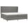 vidaXL Boxspringbett mit Matratze Dunkelgrau 200x200 cm Stoff