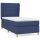 WOWONA Boxspringbett mit Matratze Blau 100x200 cm Stoff