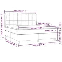 vidaXL Boxspringbett mit Matratze Blau 180x200 cm Stoff