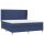 vidaXL Boxspringbett mit Matratze Blau 180x200 cm Stoff