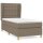 vidaXL Boxspringbett mit Matratze Taupe 90x200 cm Stoff