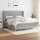 vidaXL Boxspringbett mit Matratze Hellgrau 180x200 cm Stoff