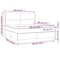 vidaXL Boxspringbett mit Matratze Rosa 180x200 cm Samt