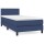 vidaXL Boxspringbett mit Matratze Blau 100x200 cm Stoff