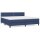 vidaXL Boxspringbett mit Matratze Blau 200x200 cm Stoff