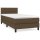 vidaXL Boxspringbett mit Matratze Dunkelbraun 90x200 cm Stoff