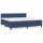 WOWONA Boxspringbett mit Matratze Blau 200x200 cm Stoff