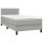 vidaXL Boxspringbett mit Matratze Hellgrau 100x200 cm Stoff