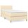 vidaXL Boxspringbett mit Matratze Creme 90x190 cm Stoff