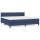 vidaXL Boxspringbett mit Matratze Blau 200x200 cm Stoff