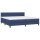 vidaXL Boxspringbett mit Matratze Blau 200x200 cm Stoff