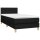 vidaXL Boxspringbett mit Matratze Schwarz 100x200 cm Stoff