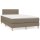 vidaXL Boxspringbett mit Matratze Taupe 120x200 cm Stoff