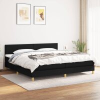 vidaXL Boxspringbett mit Matratze Schwarz 200x200 cm Stoff