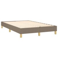 vidaXL Boxspringbett mit Matratze Taupe 120x200 cm Stoff