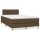 vidaXL Boxspringbett mit Matratze Dunkelbraun 120x200 cm Stoff