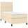 vidaXL Boxspringbett mit Matratze Creme 90x190 cm Stoff