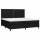 vidaXL Boxspringbett mit Matratze Schwarz 200x200 cm Stoff