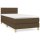 vidaXL Boxspringbett mit Matratze Dunkelbraun 100x200 cm Stoff