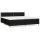 vidaXL Boxspringbett mit Matratze Schwarz 200x200 cm Stoff