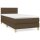 vidaXL Boxspringbett mit Matratze Dunkelbraun 90x200 cm Stoff