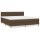 vidaXL Boxspringbett mit Matratze Dunkelbraun 180x200 cm Stoff