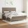 vidaXL Boxspringbett mit Matratze Taupe 180x200 cm Stoff