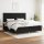 vidaXL Boxspringbett mit Matratze Schwarz 200x200 cm Stoff