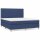 vidaXL Boxspringbett mit Matratze Blau 160x200 cm Stoff