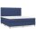 vidaXL Boxspringbett mit Matratze Blau 180x200 cm Stoff