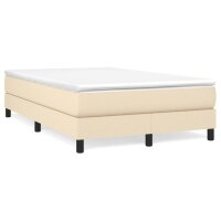 vidaXL Boxspringbett mit Matratze Creme 120x200 cm Stoff