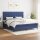 vidaXL Boxspringbett mit Matratze Blau 200x200 cm Stoff