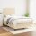 WOWONA Boxspringbett mit Matratze Creme 120x200 cm Stoff